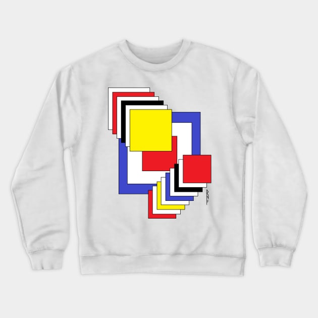 Squares Abstract Crewneck Sweatshirt by AzureLionProductions